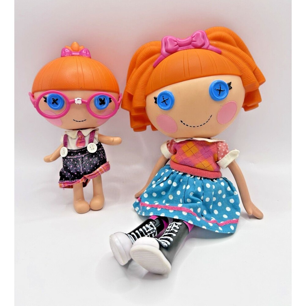 Lalaloopsy Bea Spells-a-Lot 12” + Littles Sister Specs 7" Full Sz Dolls Lot of 2